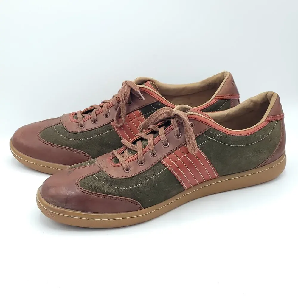 Fossil shoes low top green brown men's size 13